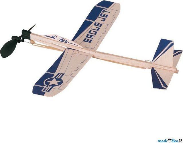 Letadlo házecí - Eagle Jet na gumičku (Goki) - obrázek 1