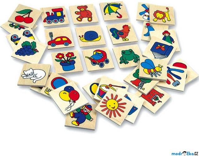 Obrázkové značky pro školky - Dřevěné 32 ks, SET 73521 (Bino) - obrázek 1