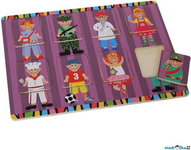Puzzle vkládací - Povolání, 8ks (Legler) - obrázek 1
