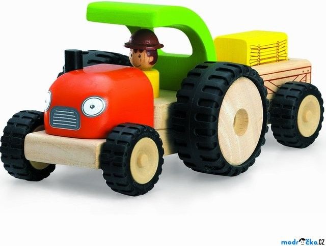 Auto - Miniworld, Traktor dřevěný (Wonderworld) - obrázek 1