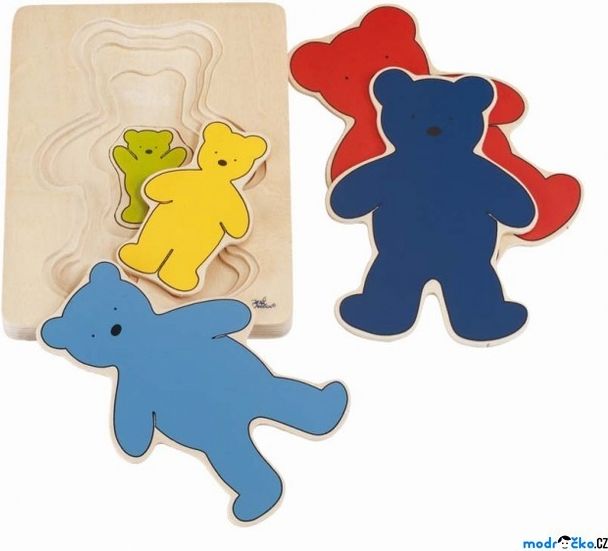 Puzzle vícevrstvé - Medvěd, 5 vrstev (Goki) - obrázek 1