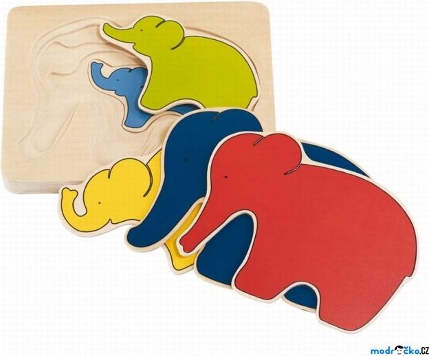 Puzzle vícevrstvé - Slon, 5 vrstev (Goki) - obrázek 1