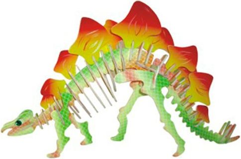 3D Puzzle barevné - Stegosaurus - obrázek 1