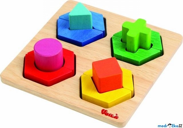 Vkládačka - Geometrické tvary na desce (Voila) - obrázek 1