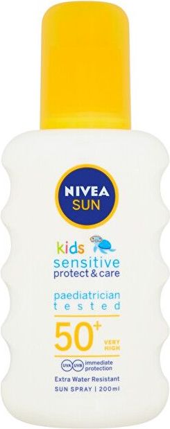 Nivea Dětský sprej na opalování SPF 50+ Sun Kids (Sensitive Protect & Care Sun Spray) 200 ml - obrázek 1