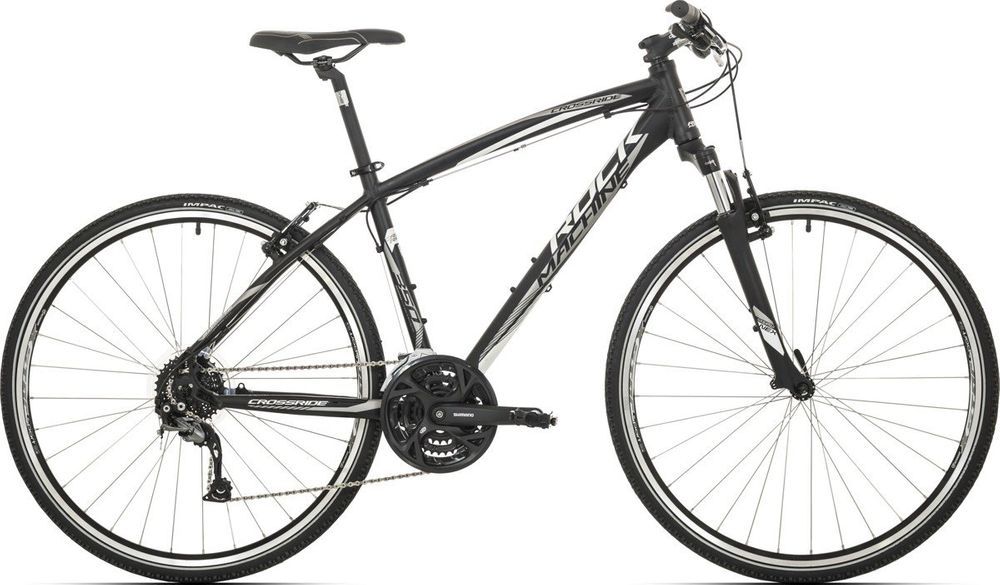 Rock Machine CrossRide 350 2018 18" black/white/dark silver - obrázek 1