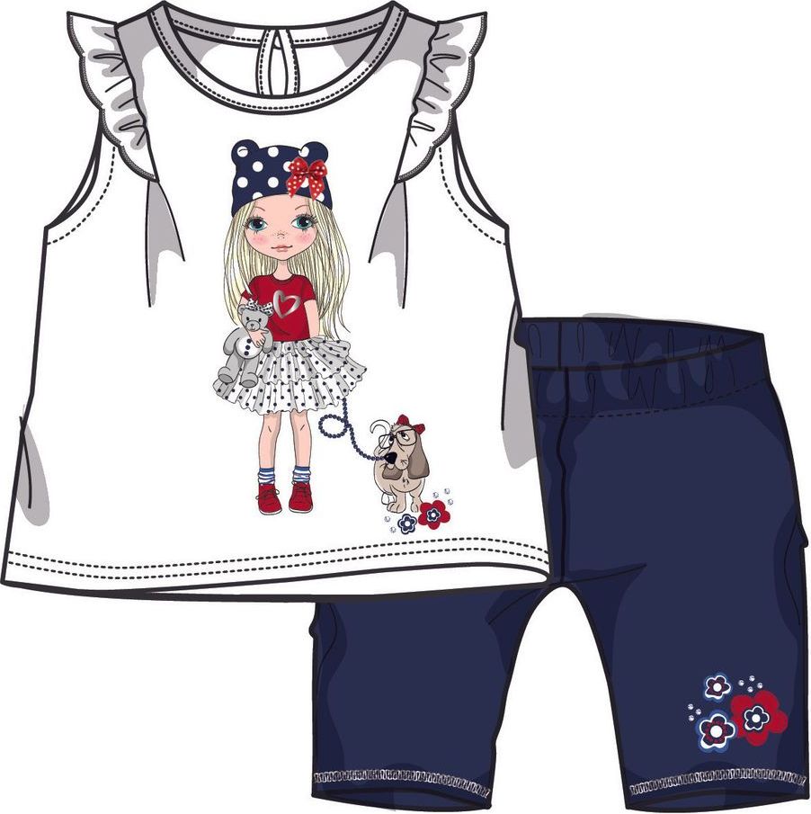 Mix 'n Match dívčí letní set 86 bílá/modrá - obrázek 1