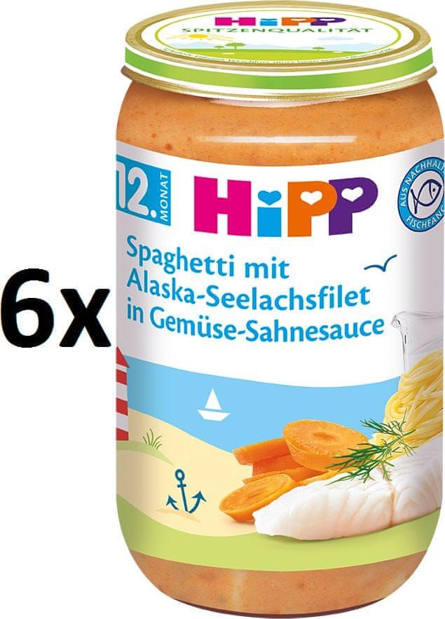 HiPP Špagety s mořskou rybou a zeleninou, 6 x 250g - obrázek 1