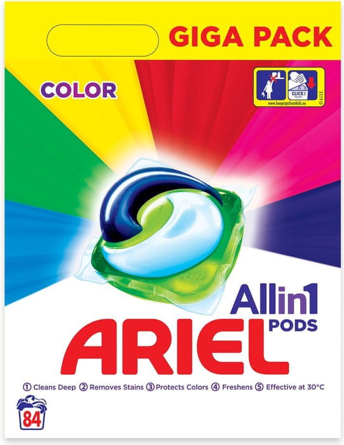 Ariel Color kapsle na praní prádla All In One 84 praní - obrázek 1