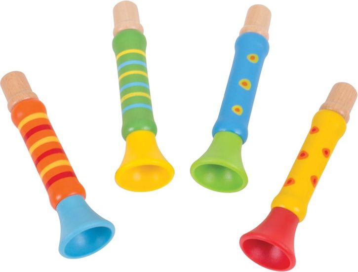 Bigjigs Toys trumpetka 1ks zelená - obrázek 1