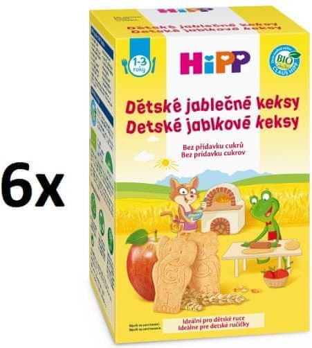 HiPP BIO Dětské jablečné keksy 6x150g - obrázek 1