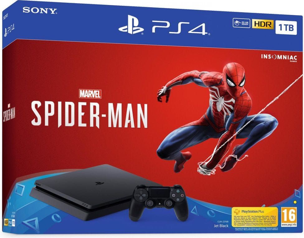 Sony PlayStation 4 Slim - 1TB + Spider-Man - obrázek 1