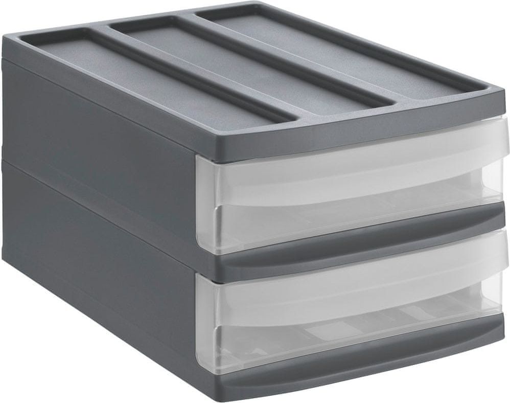 Rotho Úložný box Systemix M Duo, antracit - obrázek 1