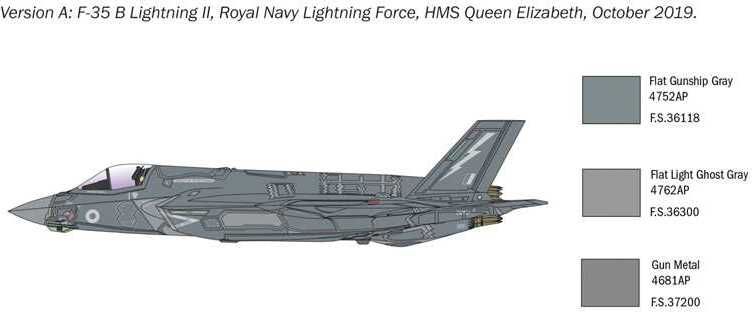 ITALERI Model Kit letadlo 1425 - F-35 B Lightning II STOVL version (1:72) - obrázek 2