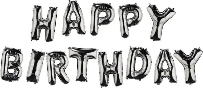 Butlers Fóliový balónek "HAPPY BIRTHDAY" - stříbrná - obrázek 1