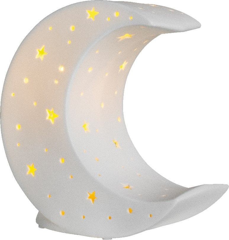 Kaemingk Stolní lampa "Měsíc" - porcelánová, 19x10x20 cm - obrázek 1