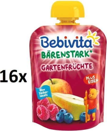 Bebivita Ovocná kapsička - Ovoce ze zahrádky - 16×90g - obrázek 1