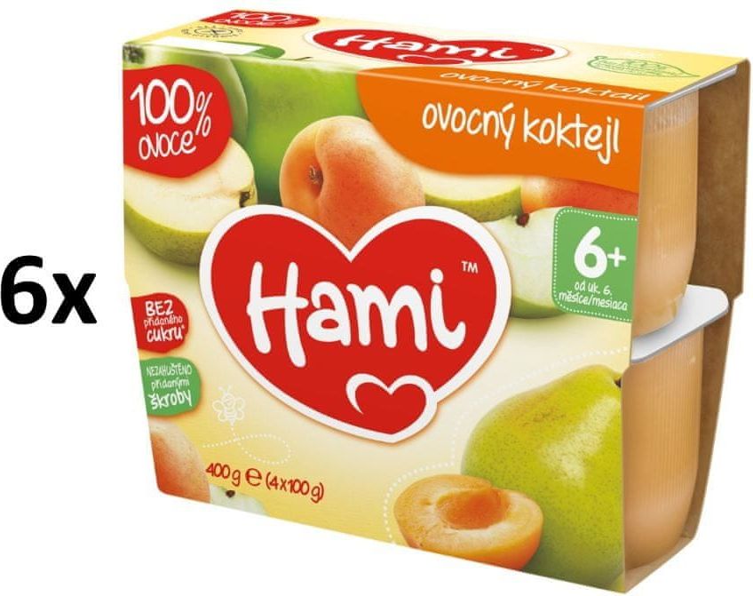 Hami 100% ovoce Ovocný koktejl - 6 x (4x100g) - obrázek 1
