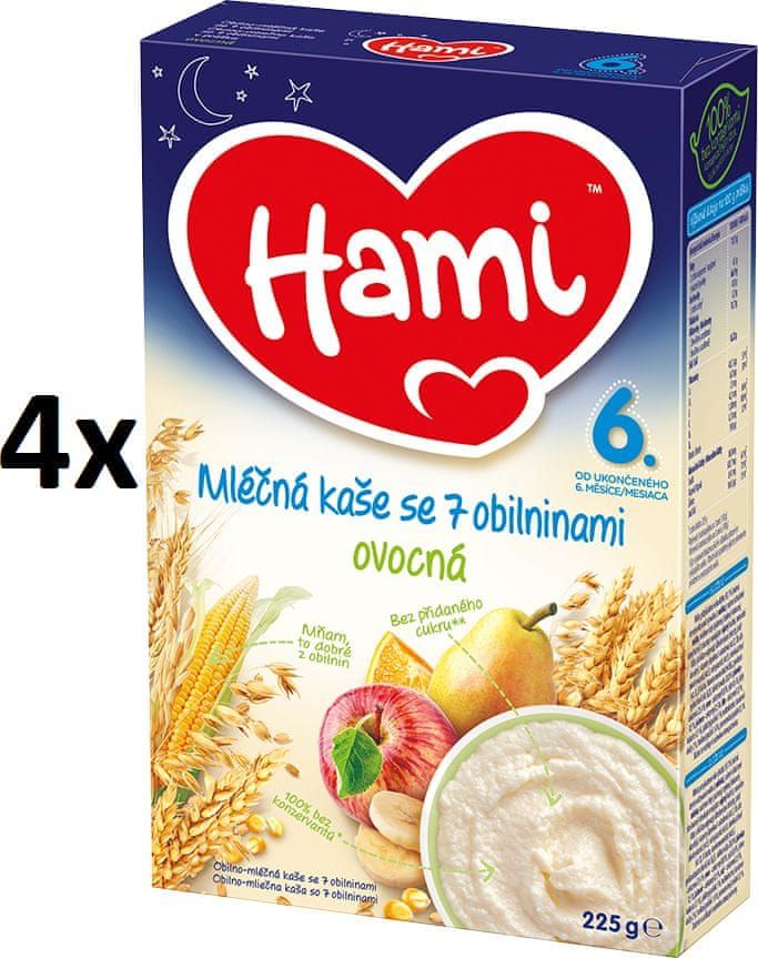 Nutricia Hami na Dobrou noc ovocná 6+ 4x225 g - obrázek 1