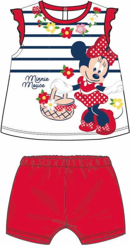 Disney by Arnetta dívčí letní set Minnie 92 červená - obrázek 1