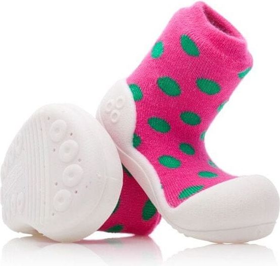 Attipas dívčí botičky Polka Dot Pink 22,5 růžová - obrázek 1