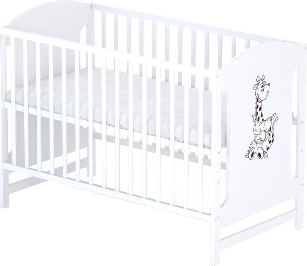 Sun Baby Dřevěná postýlka Baby Sky - MIKI 100 - obrázek 1
