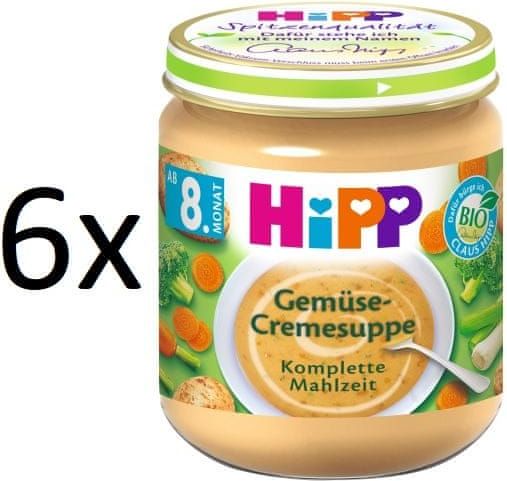 HiPP BIO Krémová polévka zeleninová 6x200g - obrázek 1