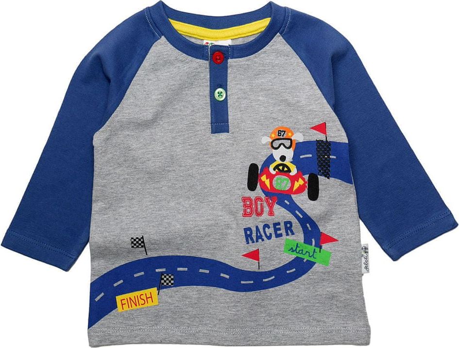 Gelati chlapecké tričko Racer 92 šedá/modrá - obrázek 1