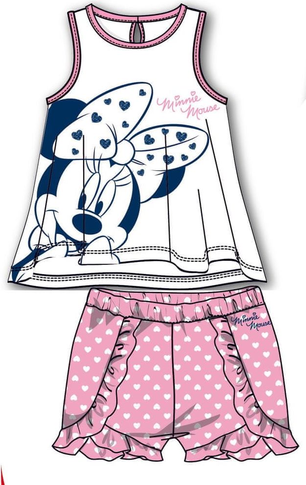Disney by Arnetta dívčí letní set Minnie 98 růžová - obrázek 1