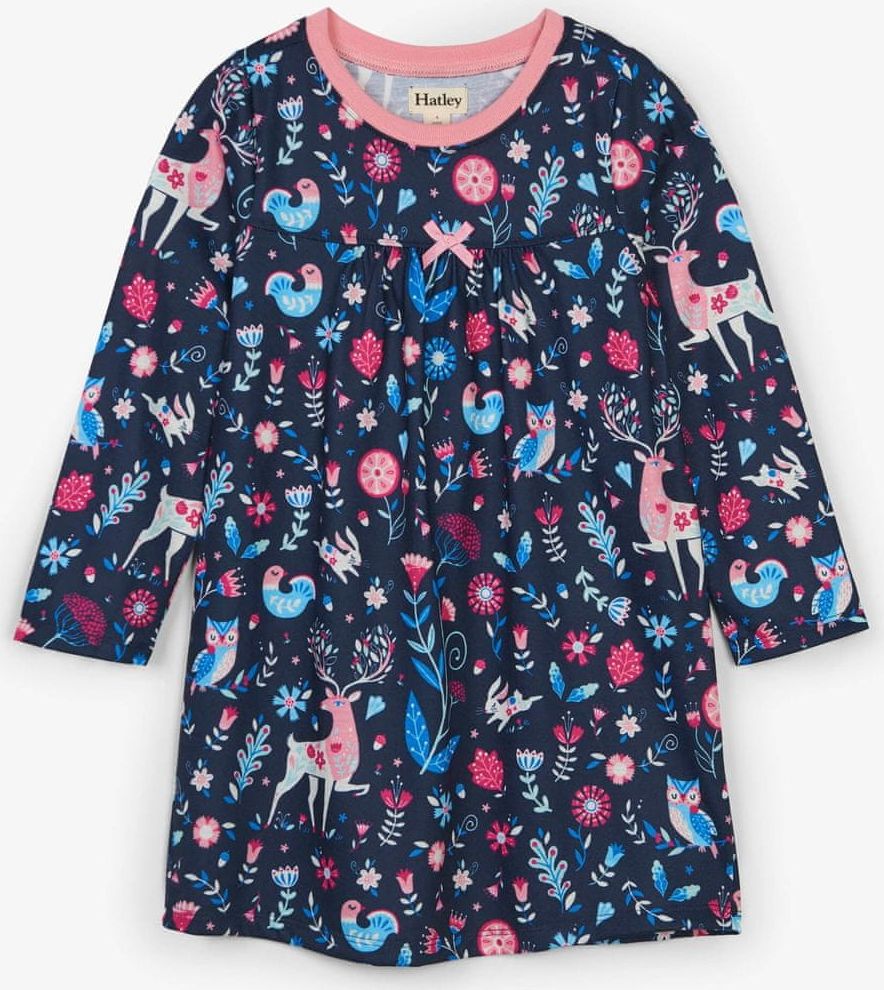 Hatley dívčí noční košile s lesním vzorem 92 vícebarevná - obrázek 1