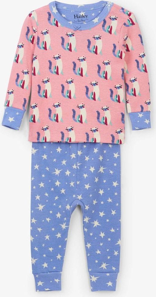 Hatley dívčí pyžamo s koťátky 86 - 92 růžová/modrá - obrázek 1