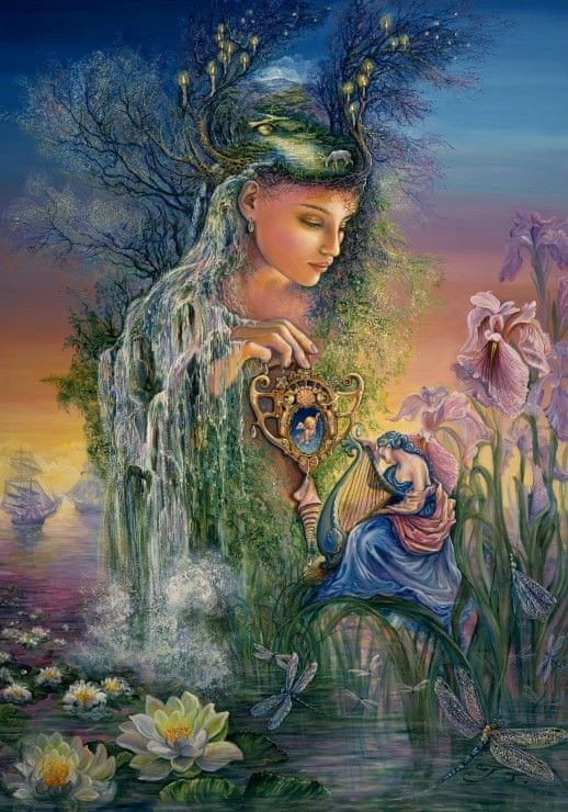 Grafika Puzzle 1000 dílků Josephine Wall - Undine - obrázek 1