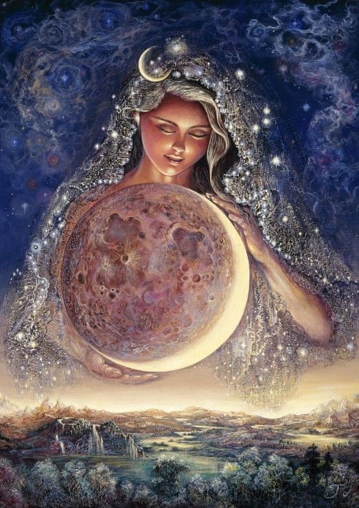 Grafika Puzzle 2000 dílků Josephine Wall - Moon Goddess - obrázek 1