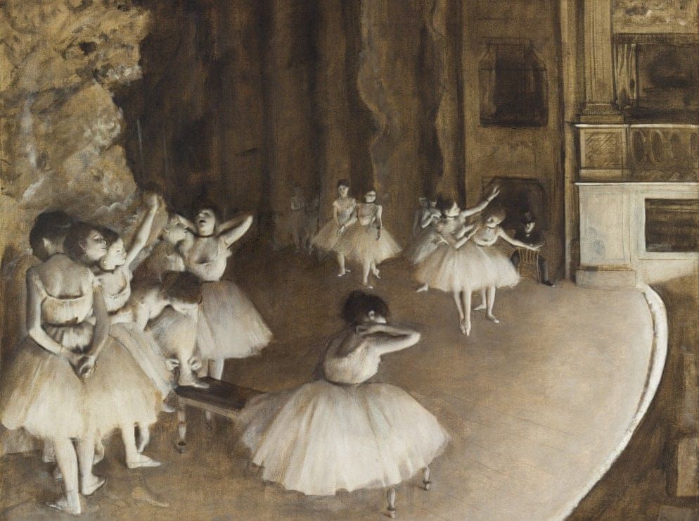 Grafika Puzzle 2000 dílků Edgar Degas : Répétition d'un Ballet sur la Scène, - obrázek 1