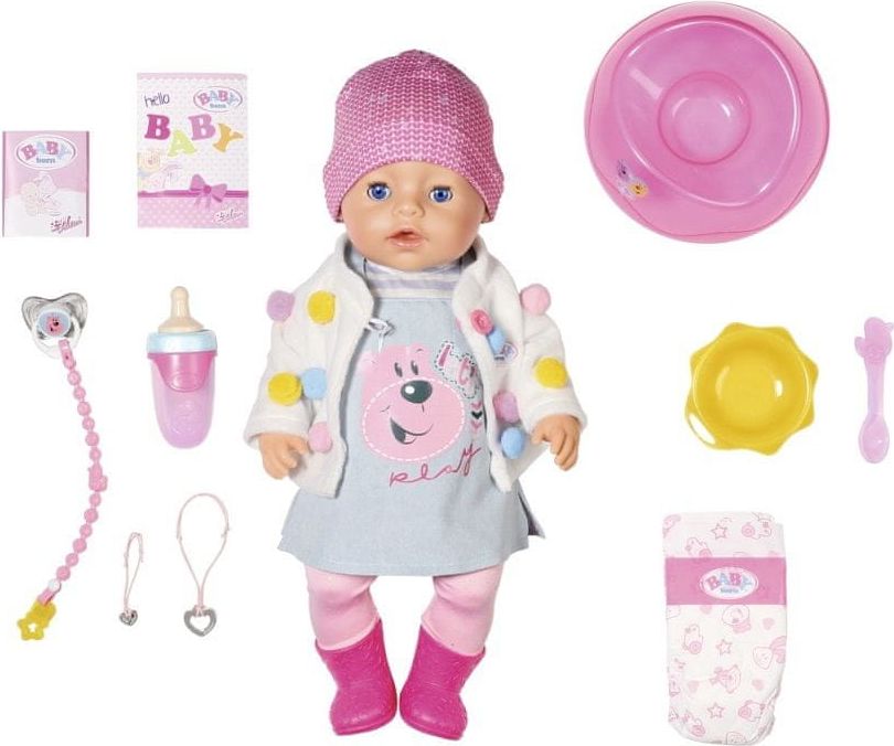 BABY born Soft Touch panenka speciální edice se šatičkami a kabátkem, 43 cm - obrázek 1