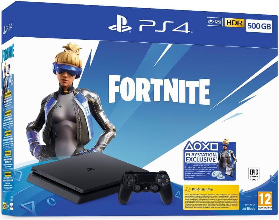 Sony PlayStation 4 Slim - 500 GB + balíček Fortnite - obrázek 1