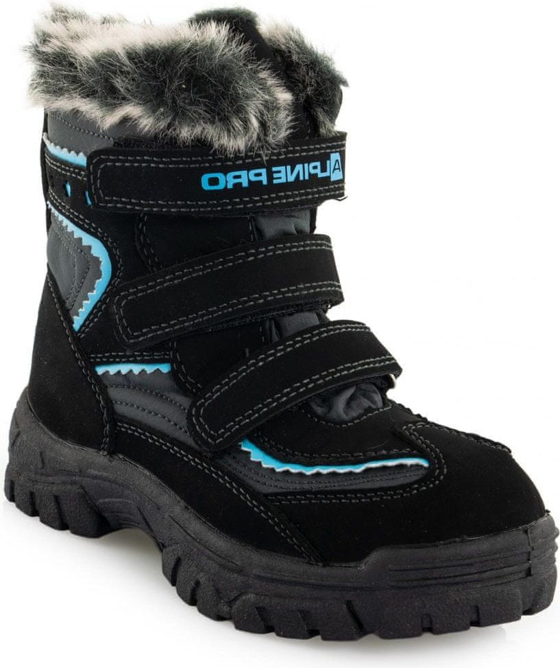 ALPINE PRO chlapecké zimní boty Ento 30 černá/modrá - obrázek 1
