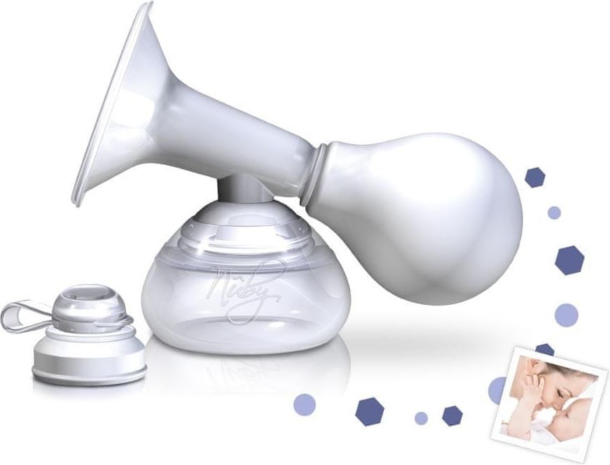 Nuby Odsávačka mateřského mléka manuální s nádobkou 90 ml - obrázek 1