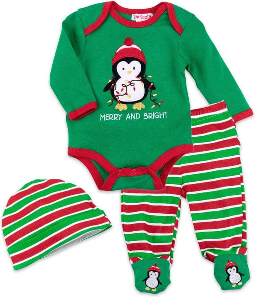Just Too Cute chlapecký trojkomplet s tučňákem 74 vícebarevná - obrázek 1