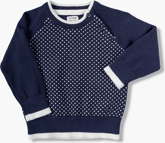 Losan chlapecký svetr s puntíky 92 tmavě modrá - obrázek 1