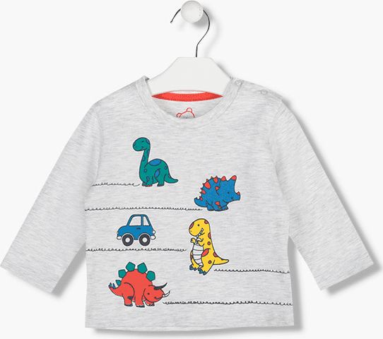 Losan chlapecké tričko s dinosaury 92 šedá - obrázek 1