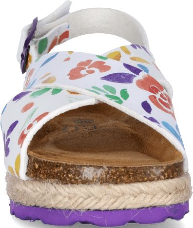 PAEZ dívčí sandály Bio cross flowery 26 bílá - obrázek 1