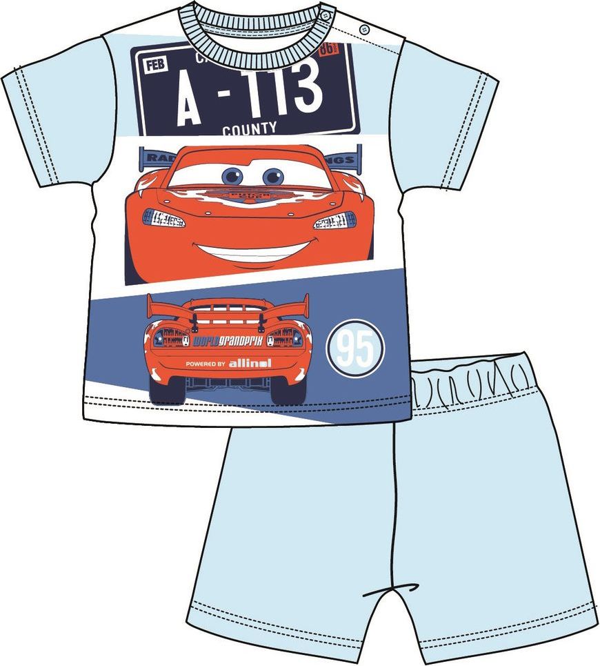 Disney by Arnetta chlapecké pyžamo Cars 68 světle modrá - obrázek 1