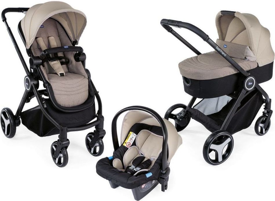 Chicco Kočárek trojkombinace Chicco Trio Best Friend Light - Beige - obrázek 1