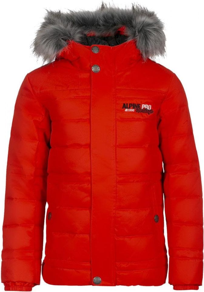 ALPINE PRO dětská bunda ICYBO 3 128 - 134 červená - obrázek 1