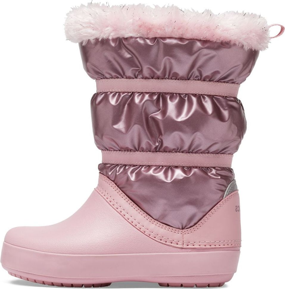 Crocs dívčí sněhule CB LodgePoint Metallic Boot 38,5 růžová - obrázek 1