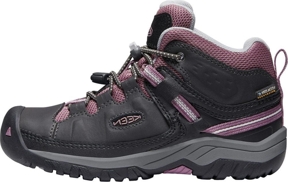 KEEN dětská trekingová obuv TARGHEE MID WP Y 35 černá - obrázek 1