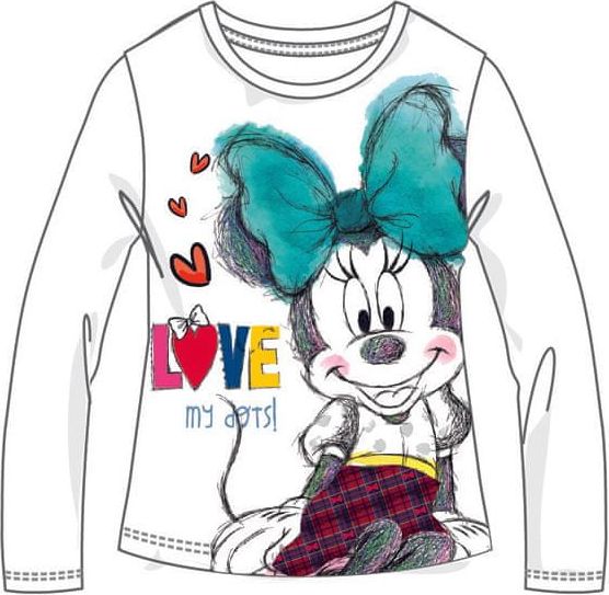 Disney by Arnetta dívčí tričko Minnie 116 bílá - obrázek 1