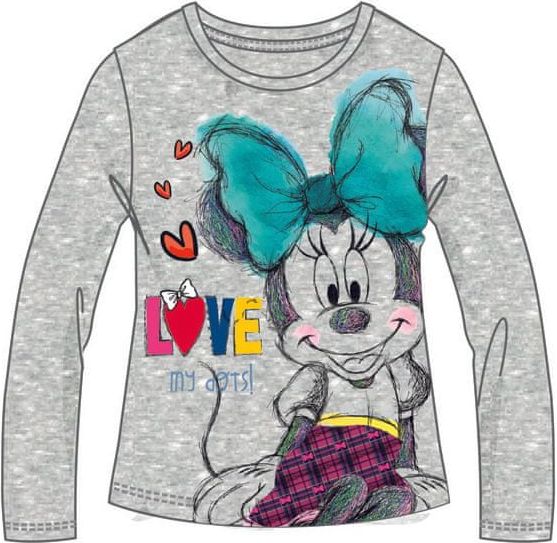Disney by Arnetta dívčí tričko Minnie 116 šedá - obrázek 1