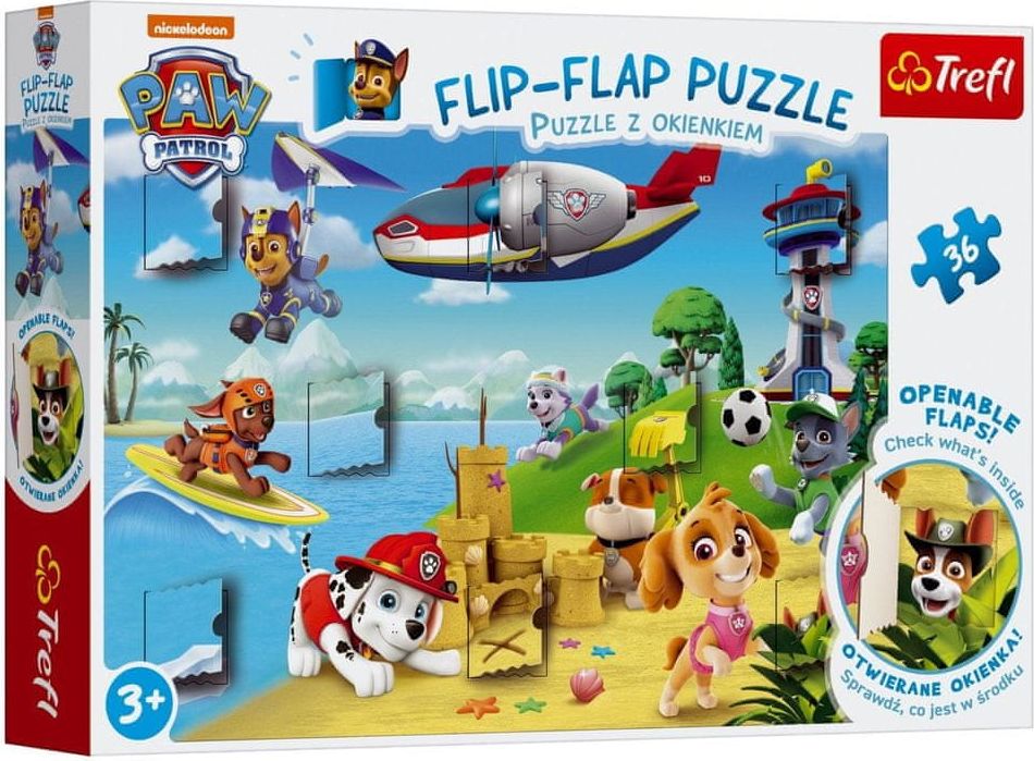 Trefl Puzzle Tlapková patrola s otevíracími okénky - obrázek 1